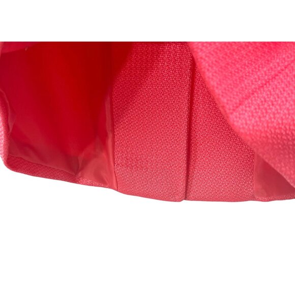 Tahari Hot Pink Short Jacket Textured 3 Button Size 10 Collar Cuffs Jackie-O Chi - Picture 5 of 14